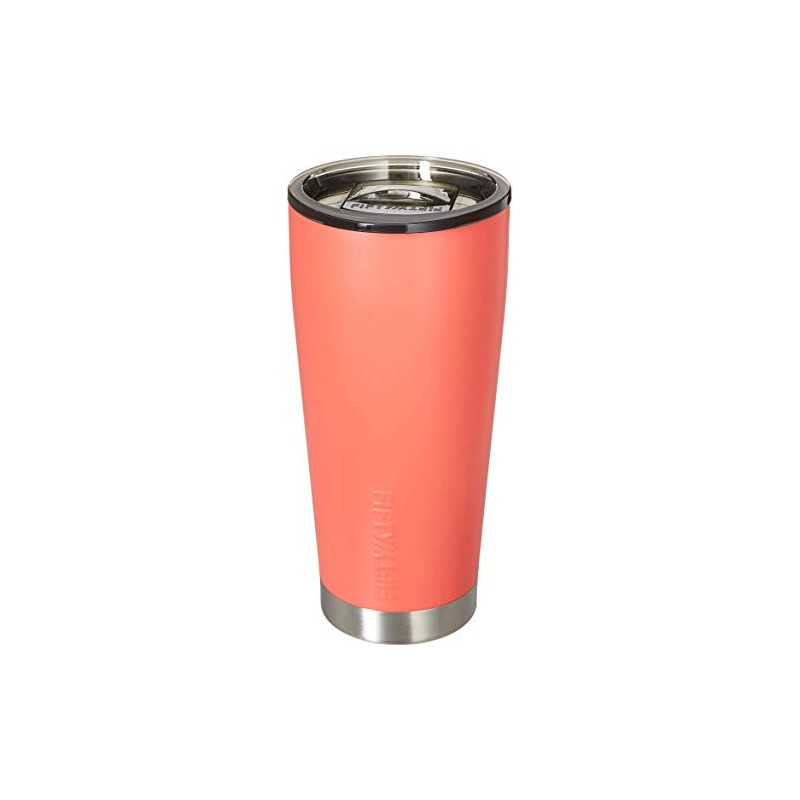 FIFTY/FIFTY Double Wall Vacuum Insulated Travel Tumbler, 20oz/591ml, Coral