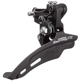 Shimano Tourney/TY FD-TZ510 6-speed MTB front derailleur, down swing, top pull, 28.6mm, 66-69, 48T black/silv