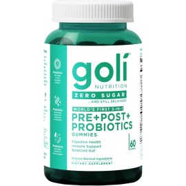 3-in-1 Innovation for Gut Health,Zero Sugar Pre Pro Postbiotic Gummies,Goli