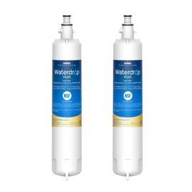 Waterdrop Plus WDP-F19C Replacement for GE® RPWFE®, RPWF (with CHIP) NSF 401 Refrigerator Water Filter, Compatible with WSG-4, GFE28GBLTS, GFE28GSKSS, PFE28KMKES, 2 Filters（Package May Vary）