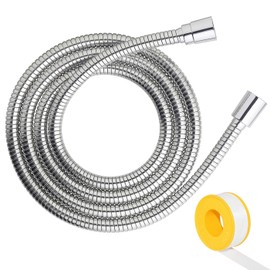 Shower Hose, 304 Stainless Steel 78 inchs Extra Long Shower Hose Replacement Handheld Shower Head Hose Extension (Chrome, 78inchs)