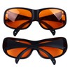 Safety Goggles 190 to 490nm Black Frame Orange Lens OD5