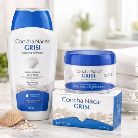 Kit Concha Nacar Grisi, Crema Facial, Crema Corporaly Jabón.                                                                                          