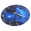 30cm Glass Blue Wall Clock for Living Room Decor Silent