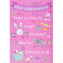 Happy Easter Great-Granddaughter Greeting Card - Know How Very Much You're Loved