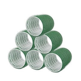 PONIK'S PROFESSIONAL - Haarrollen Lockenwickler, Lockenwickler Selbsthaftend Set, Haar Roller 6 St√ºck, Haarrollen Locken 48mm, Selbst Griff Locken - gr√ºn