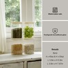 CozNido 8pcs Square Pantry Glass Jars with Clear Airtight Lids