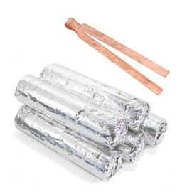 NKlaus 40642 5 Rolls of Incense Charcoal Diameter 33 mm Quick Ignition and Copper Tongs for Incense Burner