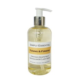 Simply Essential Body Toning and Firming Massage Oil with Orange, Grapefruit, Geranium & Clary Sage 250ml