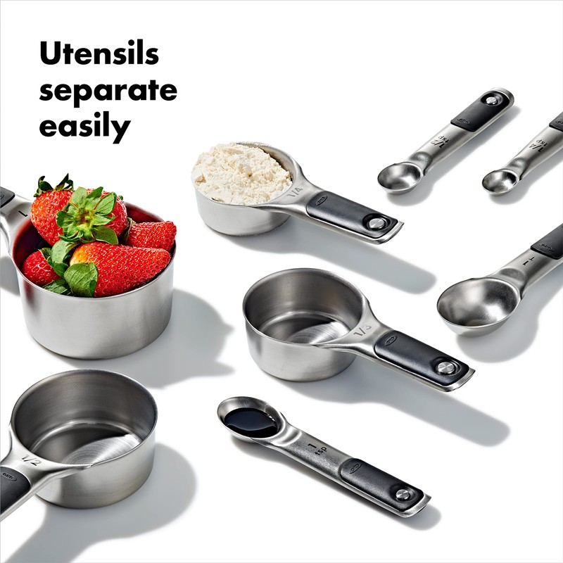 OXO Good Grips Stainless Steel Measuring Cups and Spoons Set,