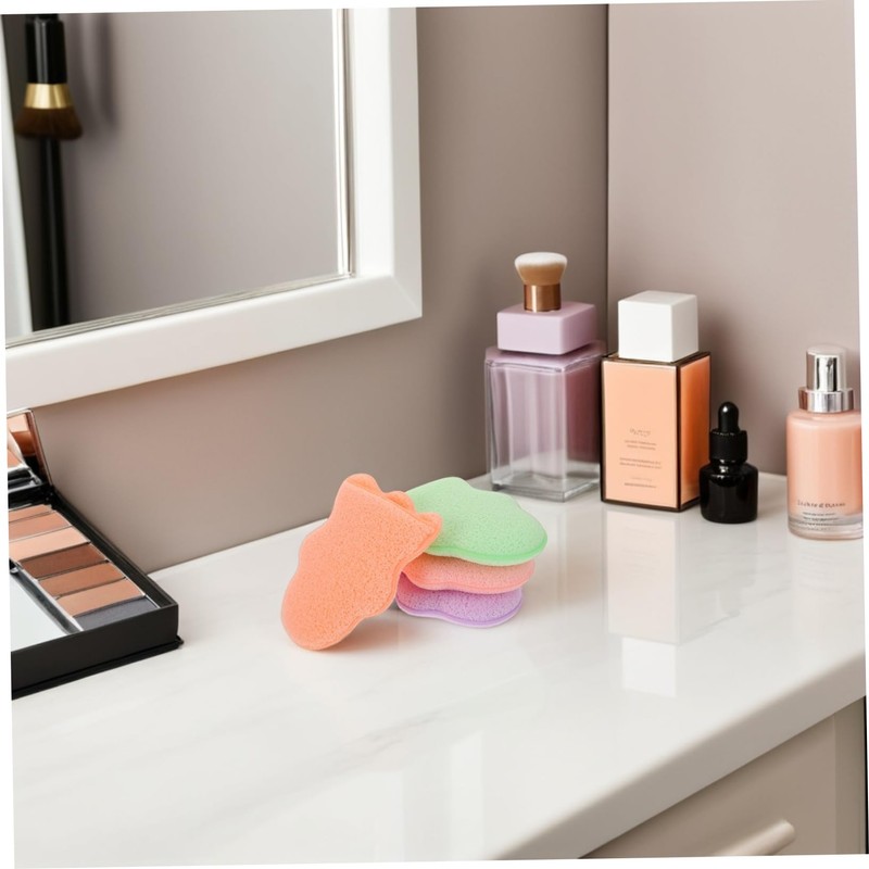 VICASKY 4pcs Face Scrubber: Cotton Large Thickened Face Wash Mitts