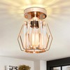 Mlihove Hallway Ceiling Lights Crystal Lighting, Gold Samll Chandelier Modern