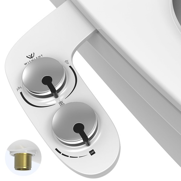 Bidet Einsatz Für Toilette - WITHLENT selbstreinigende Doppeldüsen Nicht Elektrisch