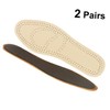 Ipetboom 2 Pairs Breathable Cowhide Sports Insoles Comfortable Leather Shoe