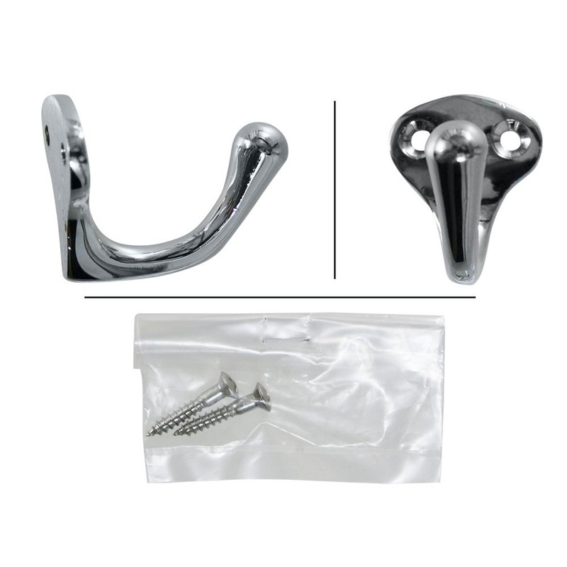 WAKI FURNITURE HARDWARE Brass Hook, Chrome