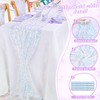 MoKoHouse White Table Runner for Mermaid Party Decoration - 4