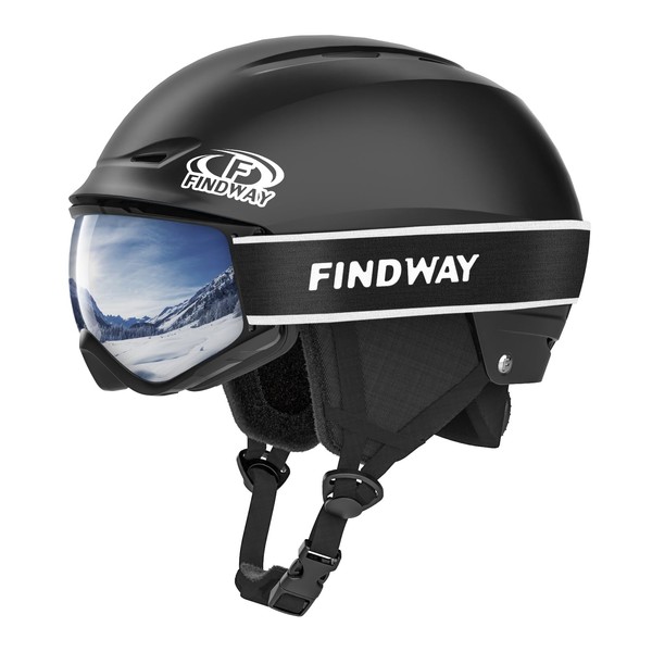 Findway Ski Helmet Set, Snowboard Helmet with Goggles for Adults