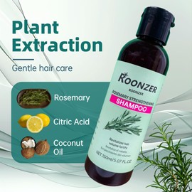 ROONZER Rosemary Infused Shampoo & Conditioner Set | Deep Cleanser + Intense Hydration | Strengthening Formula for All Hair Types | Sulfate-Free & Nourishing 150ML 2pcs