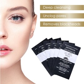 Deep Cleansing Nose Pore Strips with Activated Charcoal and Witch Hazel Water – Perfect Blackhead Cleanser and Remover – 6 Nose Strips in a Box