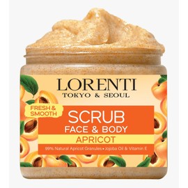 Lorenti Apricot Scrub 500 ML Face & Body | Firming & Radiant Supports Collagen Production Anti Aging and Wrinkle