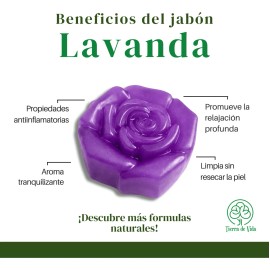 Jabón De Lavanda Relajante Artesanal Tierra De Vida