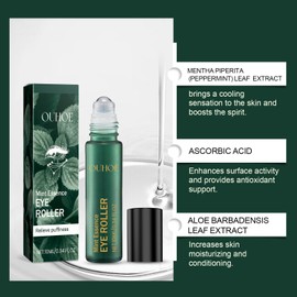 Eye Roller Serum with Mint Essence, Vitamin C and Peptides - Energizing Serum for Dark Circles and Puffiness, Fine Lines Serum
