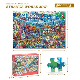 ELX 500 Piece Jigsaw Puzzle for Adults,The Underwater World Unique Difficult and Challenge Large Puzzle Game, Room Wall Decor (27.6 in X 19.7 in)
