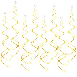 30 Pcs Gold Swirls Decorations Hanging Swirl Decorations Gold Party Streamers Decorations for Ceiling