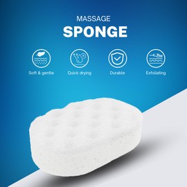 Coral Pack of 3 Massage Sponges (colors may vary)