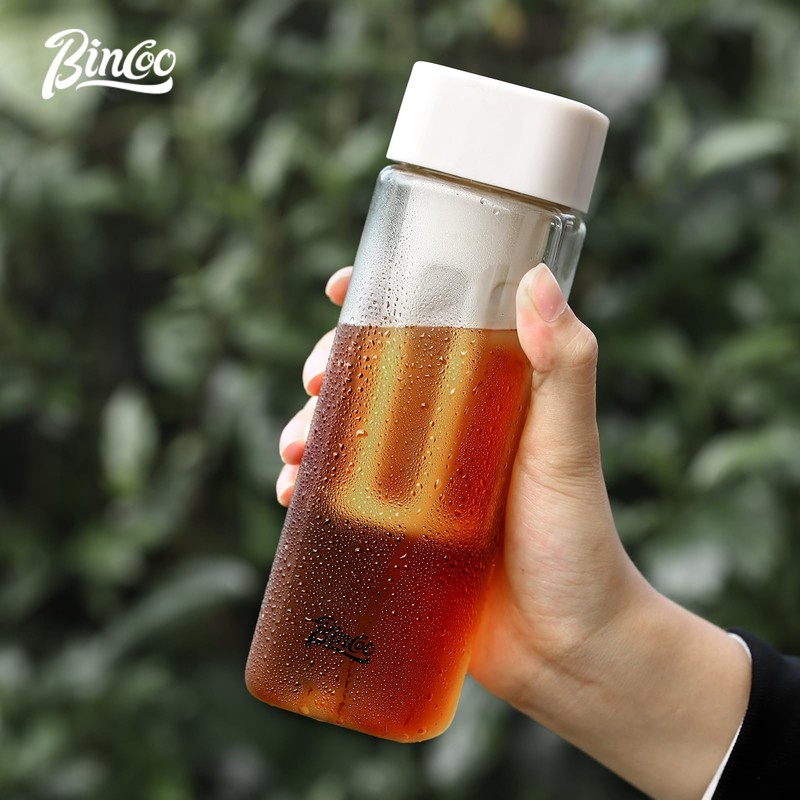 Bincoo 480ml Portable Cold Brew Cup with Removable Filter&Clean Brush,