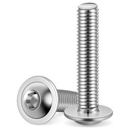 MewuDecor M8-1.25 x 40mm Flanged Button Head Socket Cap Screws Flange Bolts, 18-8 Stainless Steel 304, Full Thread, Allen Socket Drive, 20 PCS
