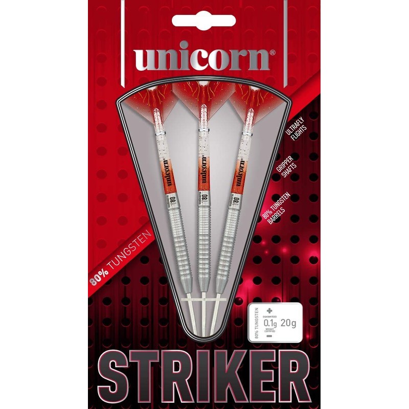 Unicorn Unisex Striker Type 2 80% Tungsten Steel Tip Darts,