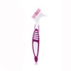 Purple Double Bristle Head Denture Brush Denture Cleaning Brush Portable