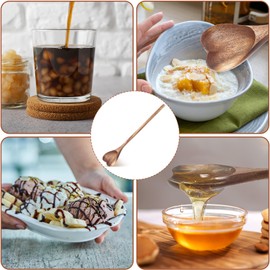 Ymapinc Heart Shaped Wood Spoon Long Wooden Handle Love Spoon for Appetizer, Serving, Mixing Kitchen Utensil for Charcuterie Valentine's Day, Mother's Day, Housewarming Gift