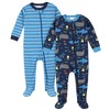 Gerber Paquete de 2 Pijamas con pies para bebé, Azul