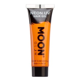 Moon Glow - Gel para el Cabello Neón UV - Intenso Naranja 20 ml - ¡Péinate de punta y brilla!