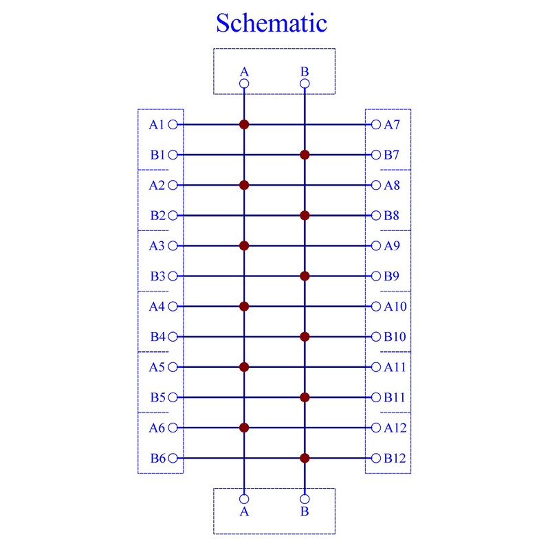 16Amp AC/DC 2x12 Position Terminal Block Distribution Module