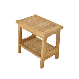 TeakFurnitureOutlet A-Grade Teak Perth Shower Seat 18" Stool/Bench