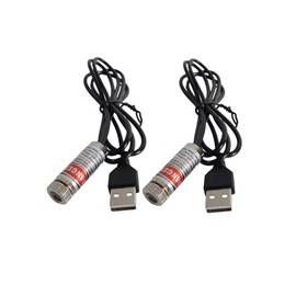 Red line Laser Module, Industrial Laser Module, Adjustable Focus, line Length 39″USB Connector Diameter 12mm(point-2pack)