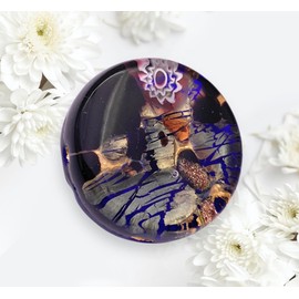 Glass Brooch, Murano Glass Brooch, Handmade Glass Brooch, Murano Glass Jewellery, Millefiori Brooch, 2.3cm Diameter