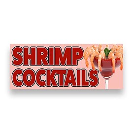SHRIMP COCKTAILS Vinyl Banner (Size Options) Small - 24x60