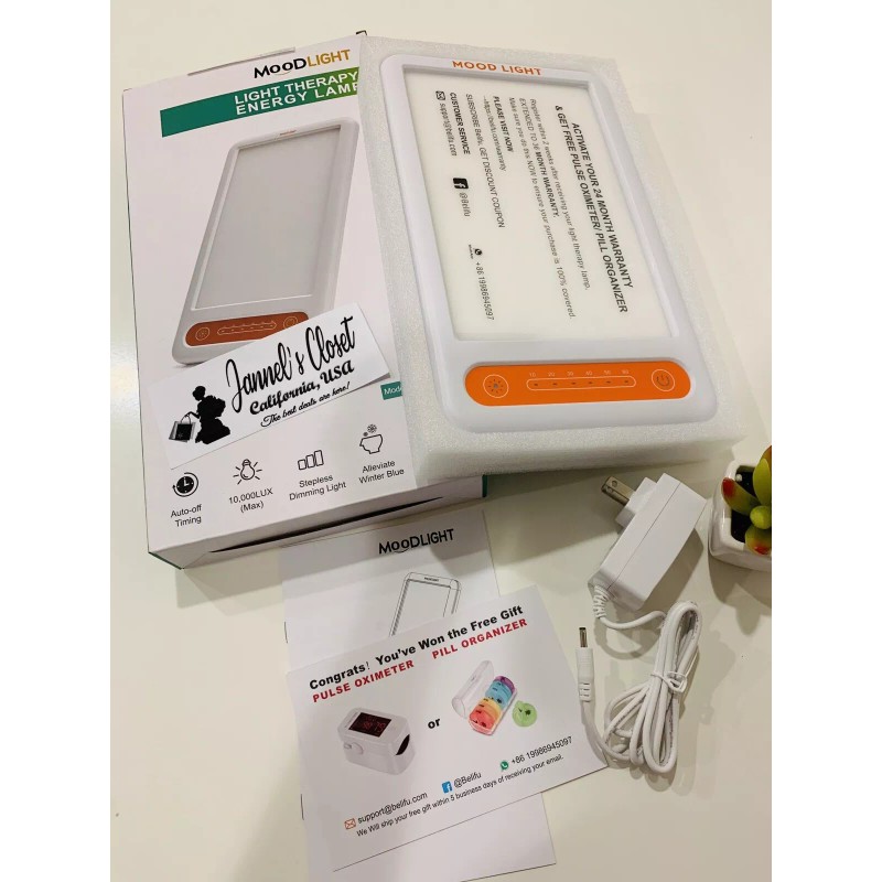 MOOD LIGHT Light Therapy Lamp, UV Free 10000 Lux Brightness,
