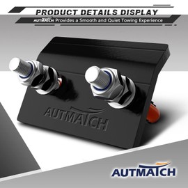 AUTMATCH Hitch Tightener Anti-Rattle Clamp, Heavy Duty Hitch Stabilizer for 1.25" and 2" Trailer Hitches, Rubber Isolator and Anti-Rust Double Coating Protective, Orange & Black