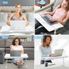 EVETTO Bed Desk for Laptop - Marble Pattern, Adjustable X-Large