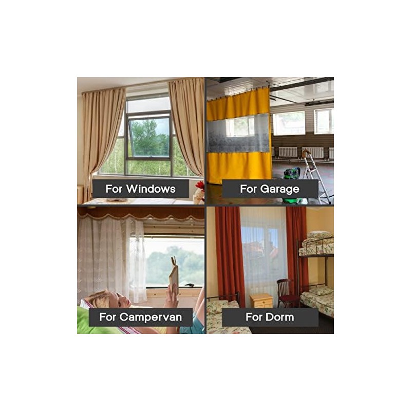 Yuhman 200-Pack Premium White Plastic Curtain Hooks - 2.8cm x