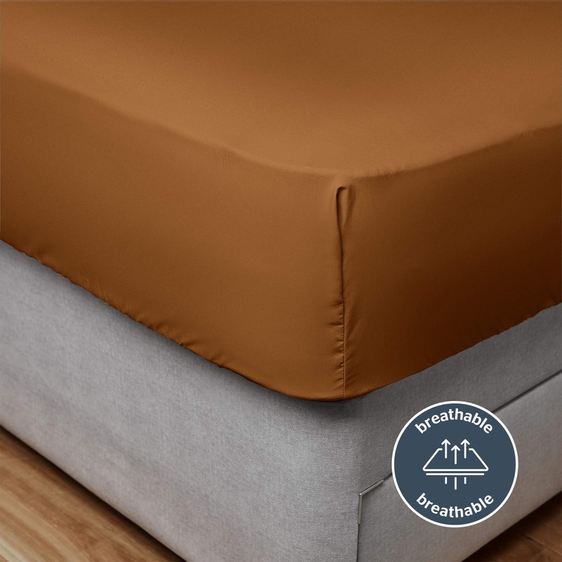 Silentnight Supersoft Terracotta Fitted Sheet - Cosy & Delicate Touch