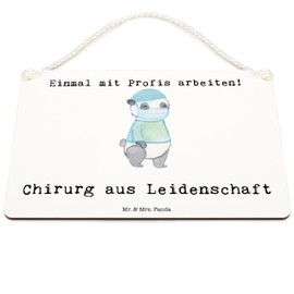 Mr. & Mrs. Panda DIN A6 decorative sign, surgeon passion, gift, surgery, hospital, thank you, farewell, door sign, medical professional, company