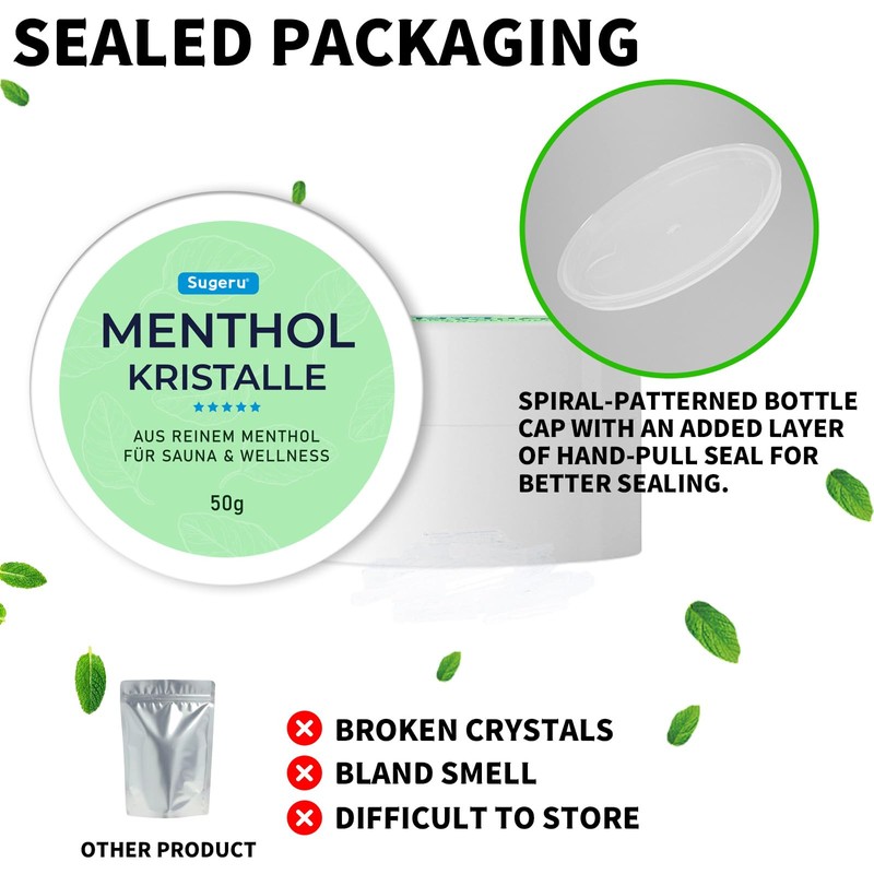 Sugeru Menthol Crystals - Made from Pure Mint - In