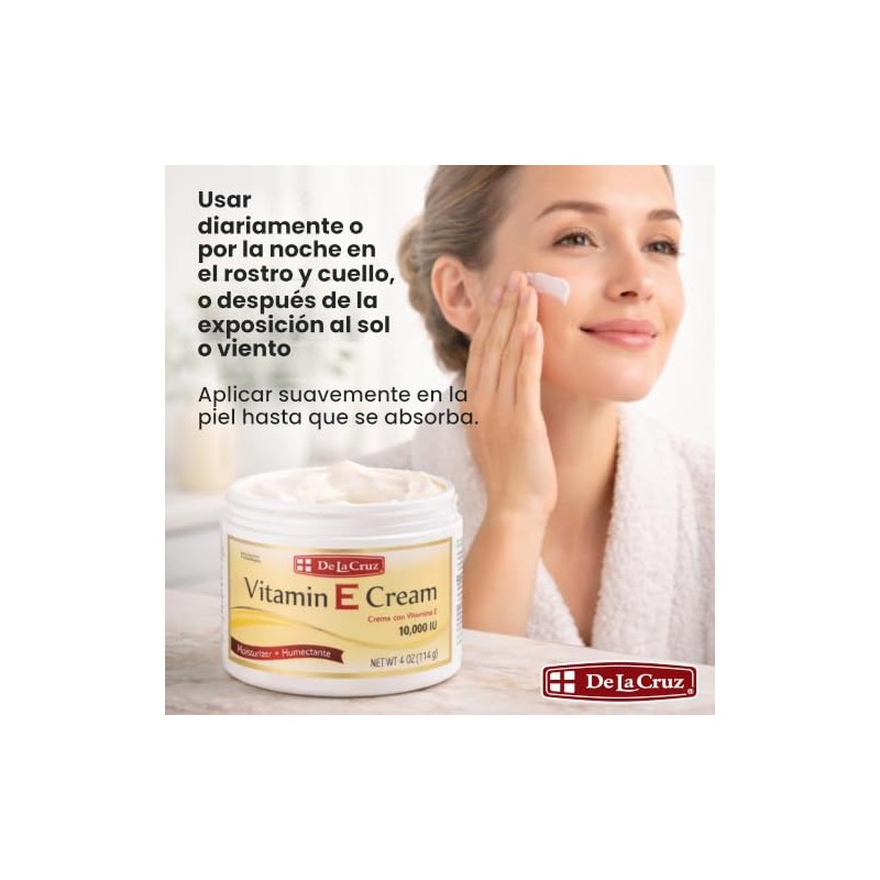 De La Cruz Vitamin E Cream, 4 Ounce