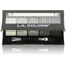 L.A. Colors 5 Color Matte Eyeshadow, Black Lace, 0.08 Oz